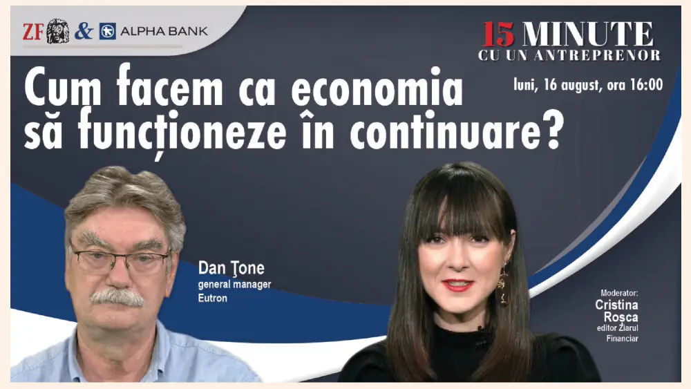 Interviu Ziarul Financiar 15 minute cu un antreprenor cu Dan Țone, CEO Eutron